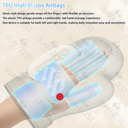 Electric Hand Massager with Heat & Air Compression for Carpal Tunnel