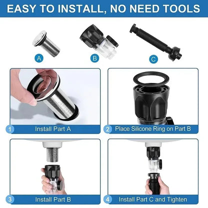 Universal Flexible Sink Drain Pipe - Anti-Odor P-Trap Kit