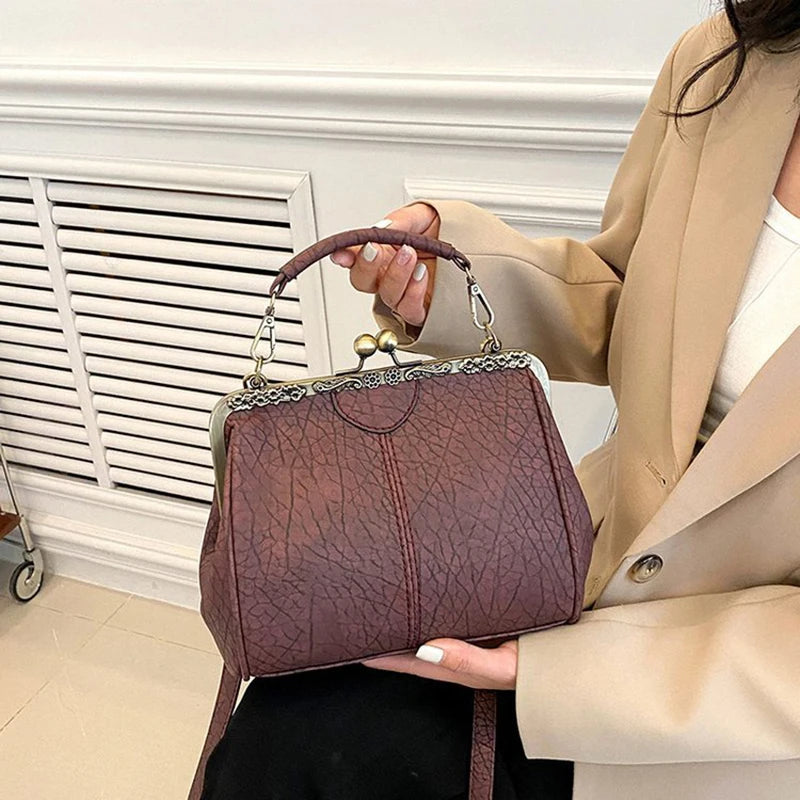 Luxury Vintage Alligator Kiss-Lock Bag