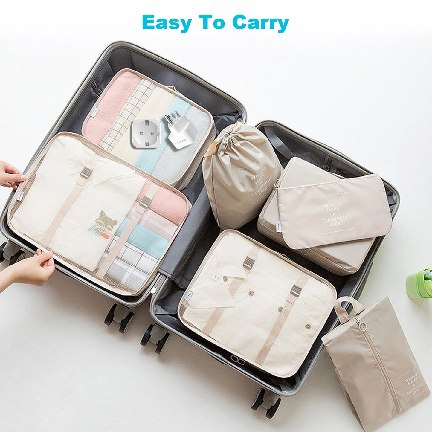 EU to India Plug Adapter - 2-Pin to 3-Pin Travel Power Converter