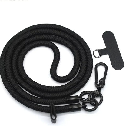 Universal 8mm Crossbody Phone Lanyard - Adjustable Detachable Neck Strap