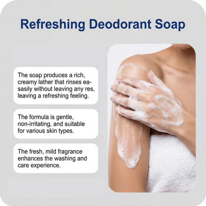 Natural Persimmon Extract Deodorizing Body Soap Bar for Odor Control & Fresh Skin