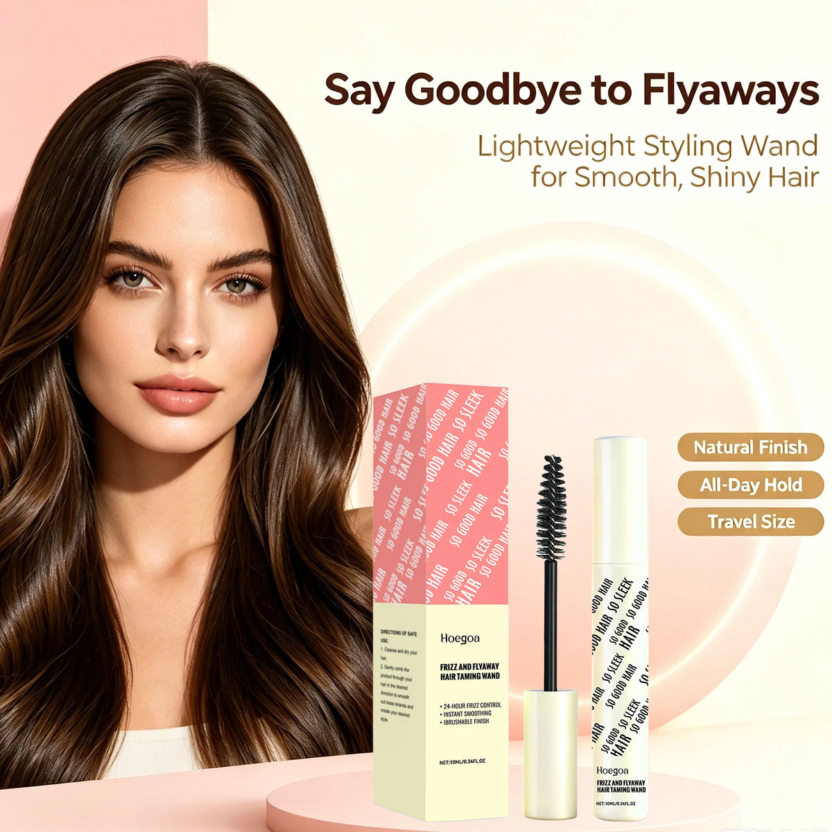 Anti-Frizz Hair Taming Wand - Professional Smoothing Stick for Sleek Hairstyles