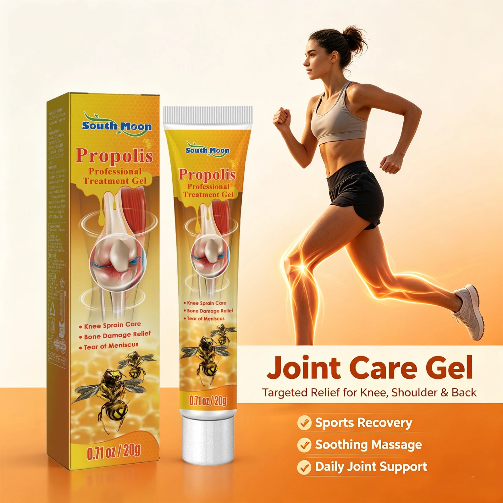 Propolis Joint Care Massage Gel for Knee, Back, and Muscle Relief - 4