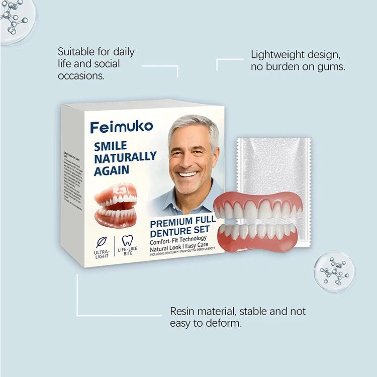 Natural Look Instant Cosmetic Denture Set for Comfortable Smile Correction - 5