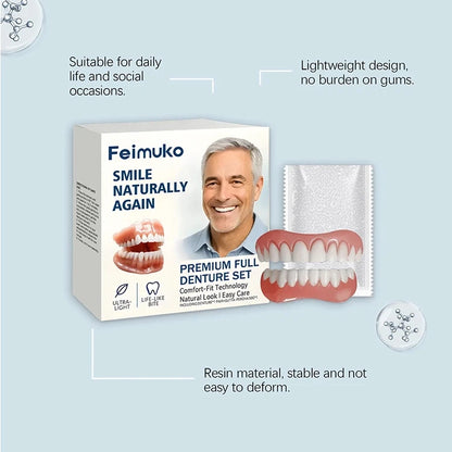 Natural Look Instant Cosmetic Denture Set for Comfortable Smile Correction