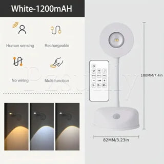 Wireless Motion Sensor LED Wall Light - Rechargeable Type-C Dimmable Indoor Lamp - 26