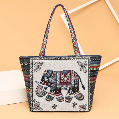 Luxury Elephant Print Tote