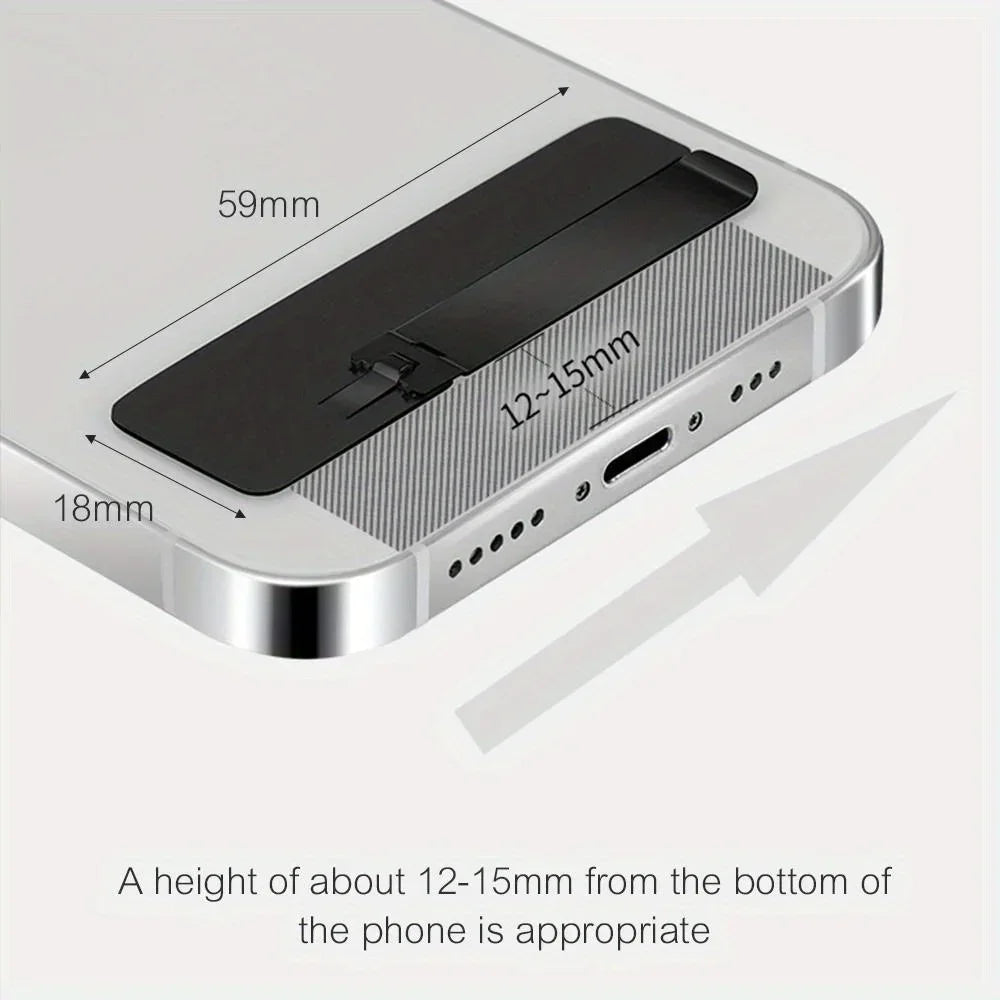 2pcs Ultra-Thin Invisible Phone Kickstand - Universal Folding Metal Desk Stand
