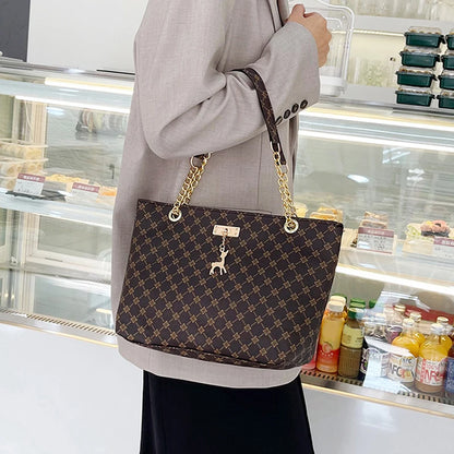 Luxury Vintage PU Tote Bag