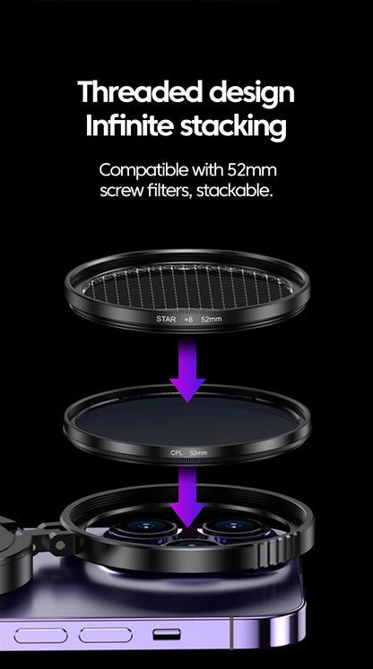 Magnetic 52mm CPL Filter for Phone Camera | MagSafe Compatible