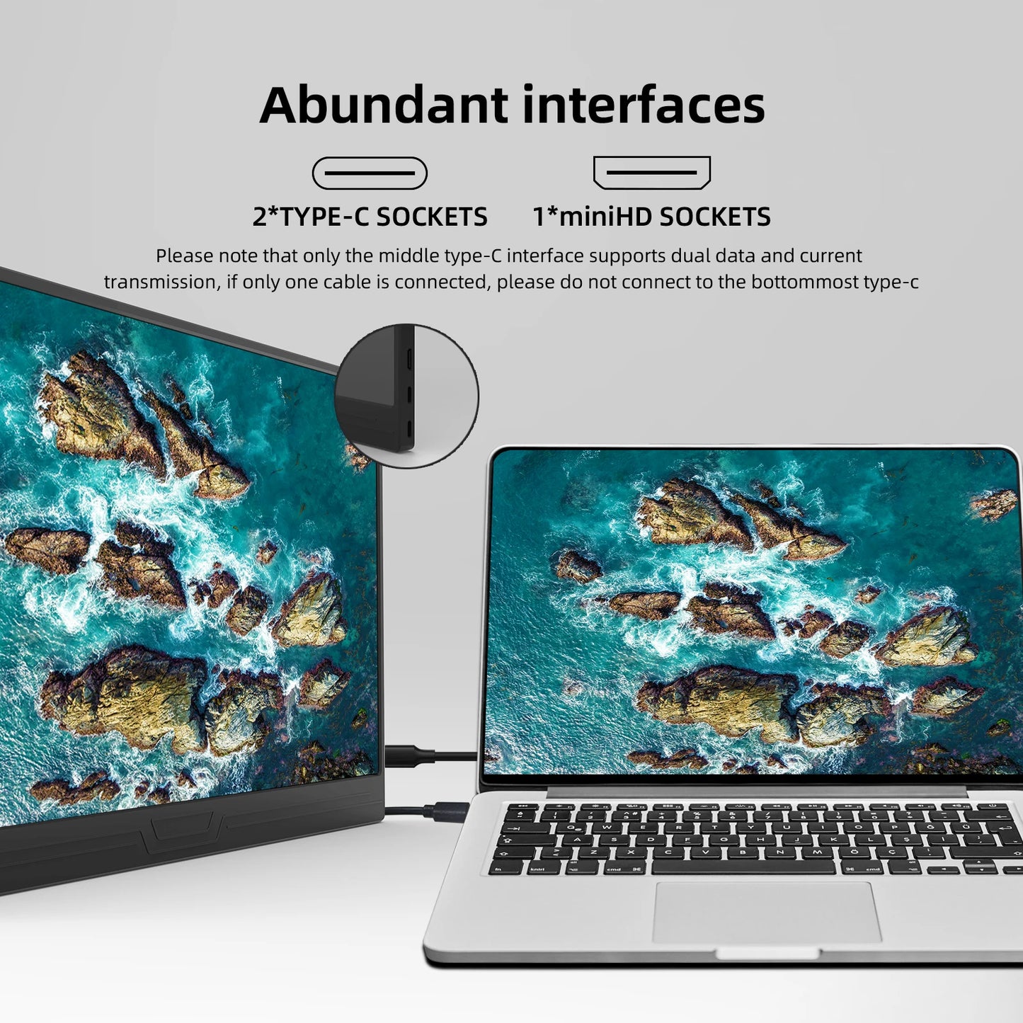 13-Inch 4K Portable Monitor - Ultra HD HDR Travel Display for Gaming & Work