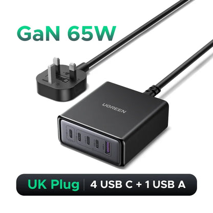 UGREEN 100W GaN 6-in-1 Desktop Fast Charger for Laptop, iPhone & Tablet