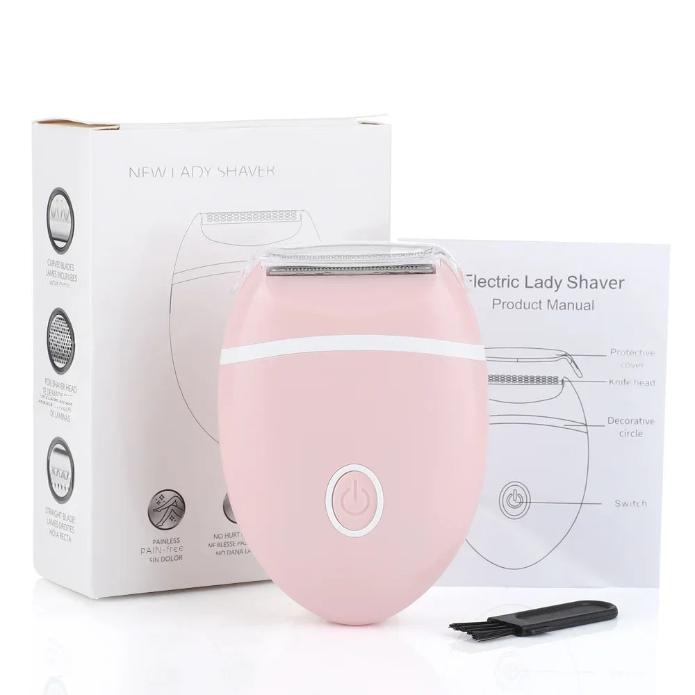 Women's 3-in-1 Electric Mini Shaver for Painless Body & Sensitive Area Hair Removal - 1