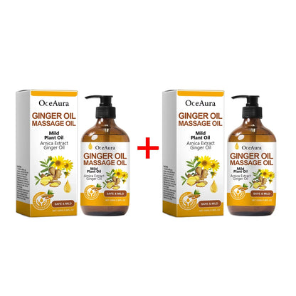 Natural Ginger & Arnica Muscle Relief Massage Oil for Deep Tissue Body Relaxation