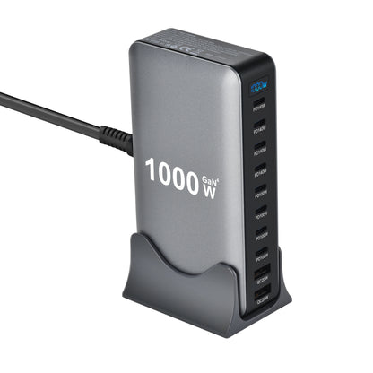 155W GaN Desktop Charger, 10-Port USB-C PD Fast Charging Station