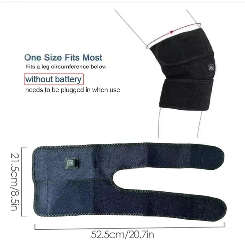 Electric Heated Knee Wrap - USB Joint Warmer & Pain Relief Pad - 6