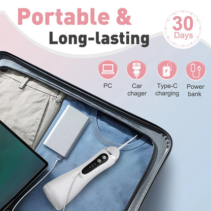 Portable Cordless Water Flosser - Rechargeable Dental Oral Irrigator for Teeth