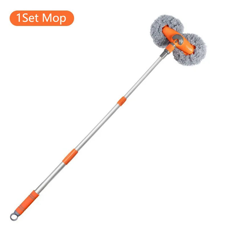 Double Head Telescopic Car Wash Mop - Microfiber Chenille Brush - 32