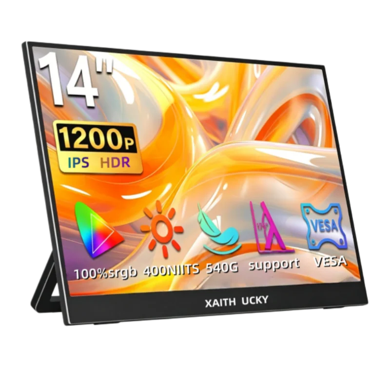 14" Portable IPS Touch Monitor - 1920x1200 HD Gaming & Laptop Expand Display - 1
