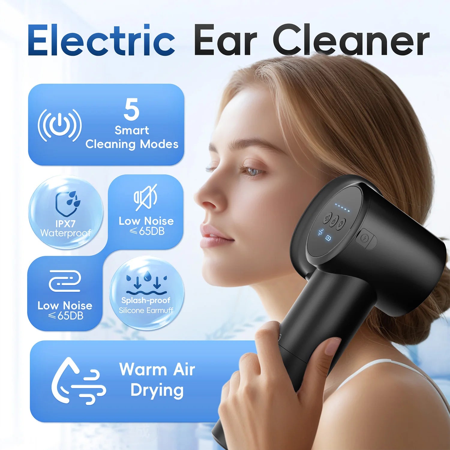 Electric Ear Wax Removal Tool with Irrigation & Drying System - 3