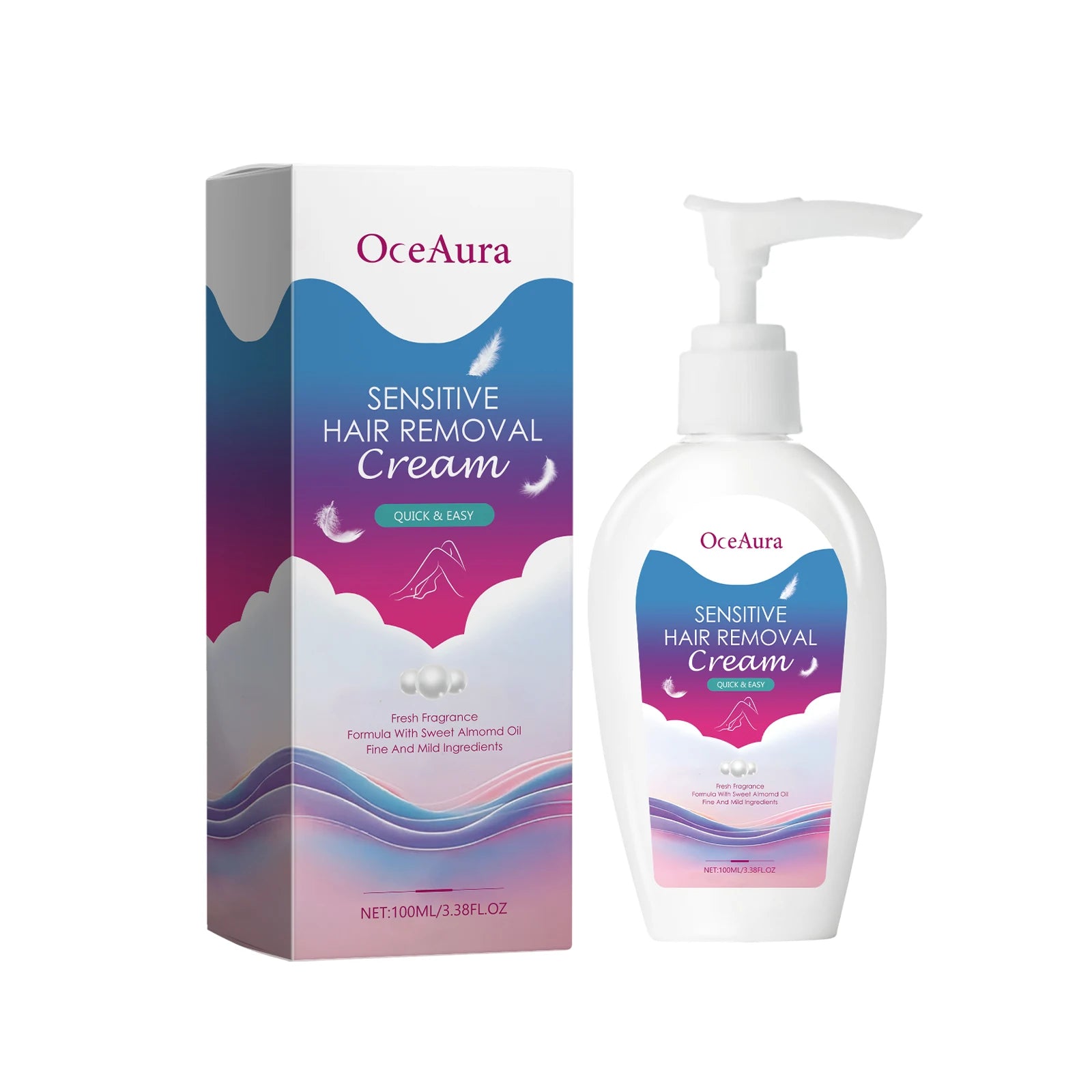 Painless Hair Removal Cream for Men & Women - Fast-Acting Gentle Depilatory - 15