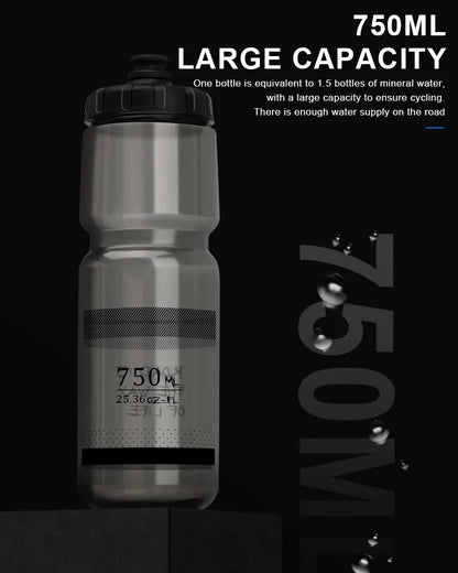 750ml Squeeze Sports Water Bottle - Leak-Proof Cycling & Fitness Kettle