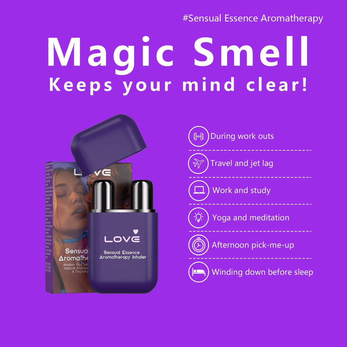 Double-Hole Essential Oil Aromatherapy Inhaler - Portable Energy & Focus Stick