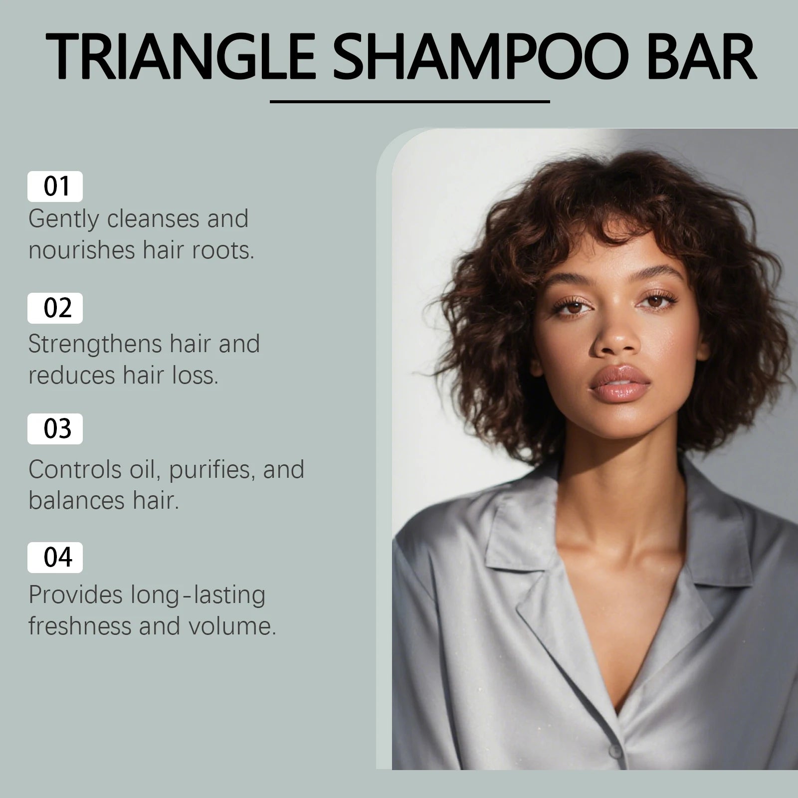 Natural Herbal Hair Growth Shampoo Bar - Anti-Hair Loss & Oil Control Soap - 5