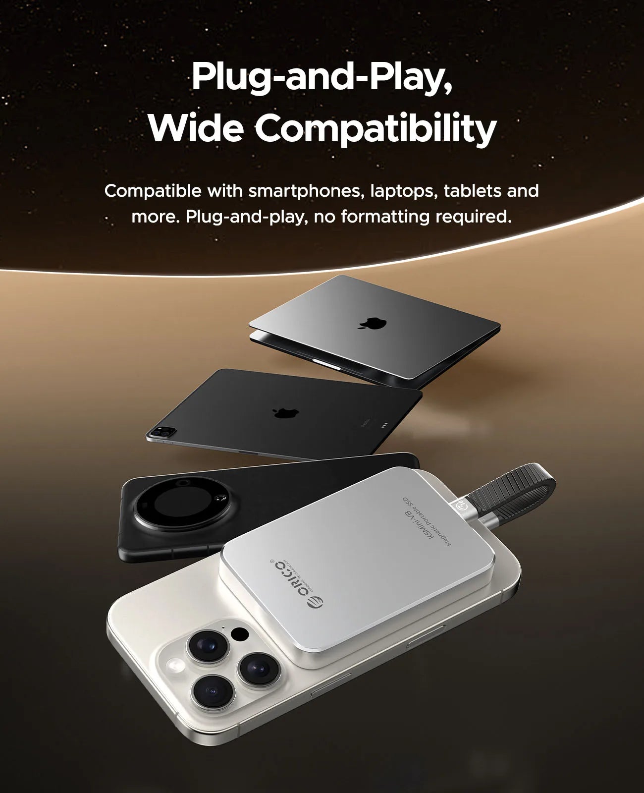ORICO K5MINI Portable SSD 480GB - High-Speed External Drive for iPhone - 6