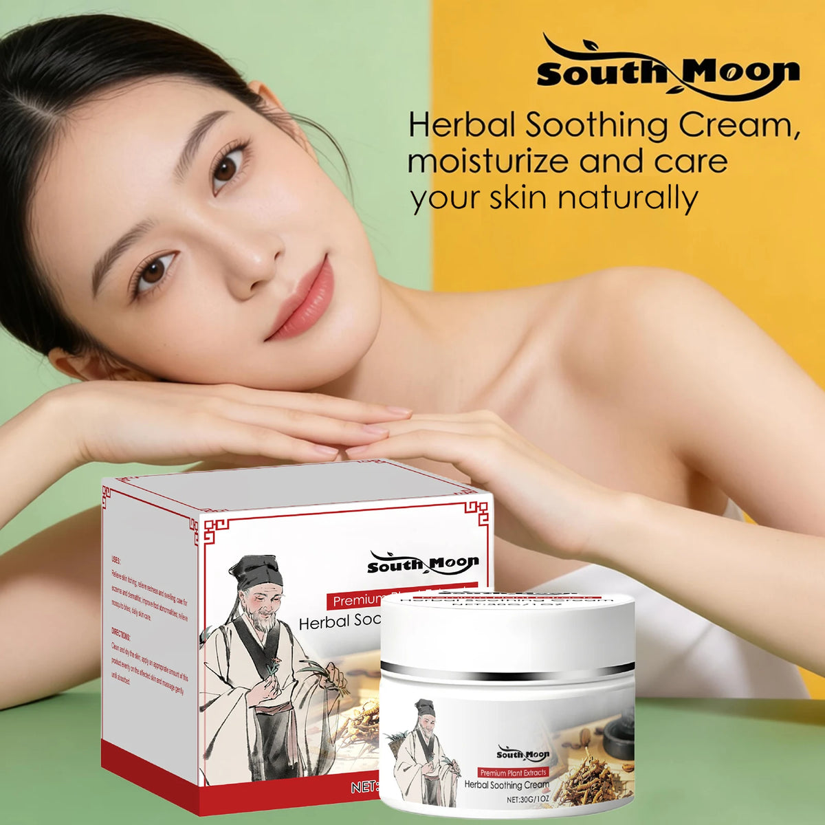Herbal Soothing Skin Cream - Natural Relief for Dryness, Itching, and Redness