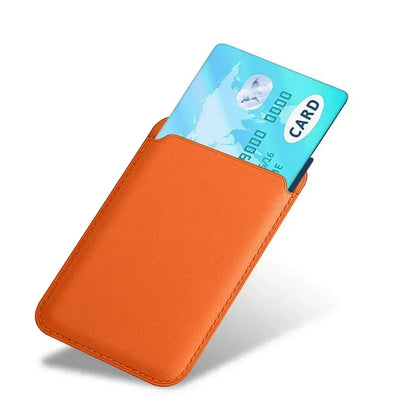 Magnetic Leather Wallet Case for iPhone & Samsung - Slim Card Holder Cover