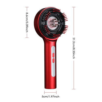Electric Scalp Massager Comb with LED Light Therapy & Liquid Applicator