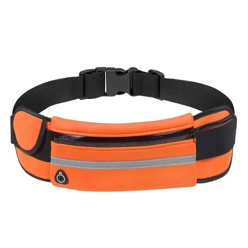 Slim Running Waist Belt - Waterproof Elastic Phone Pouch for Sports - 15