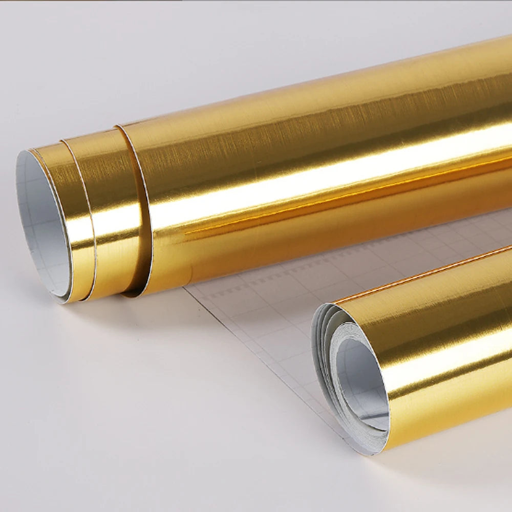Self-Adhesive Gold Brushed Peel & Stick Wallpaper - 4