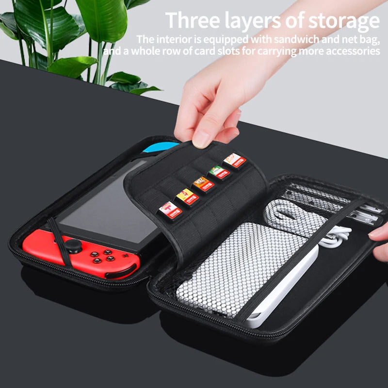 Hard Shell Carrying Case for Nintendo Switch & OLED - Travel Storage Bag - 3