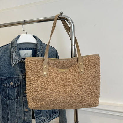 Luxury Lamb Wool Tote Bag