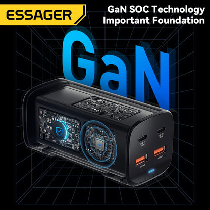 100W GaN Desktop Fast Charger - 4-Port USB-C PD Charging Station