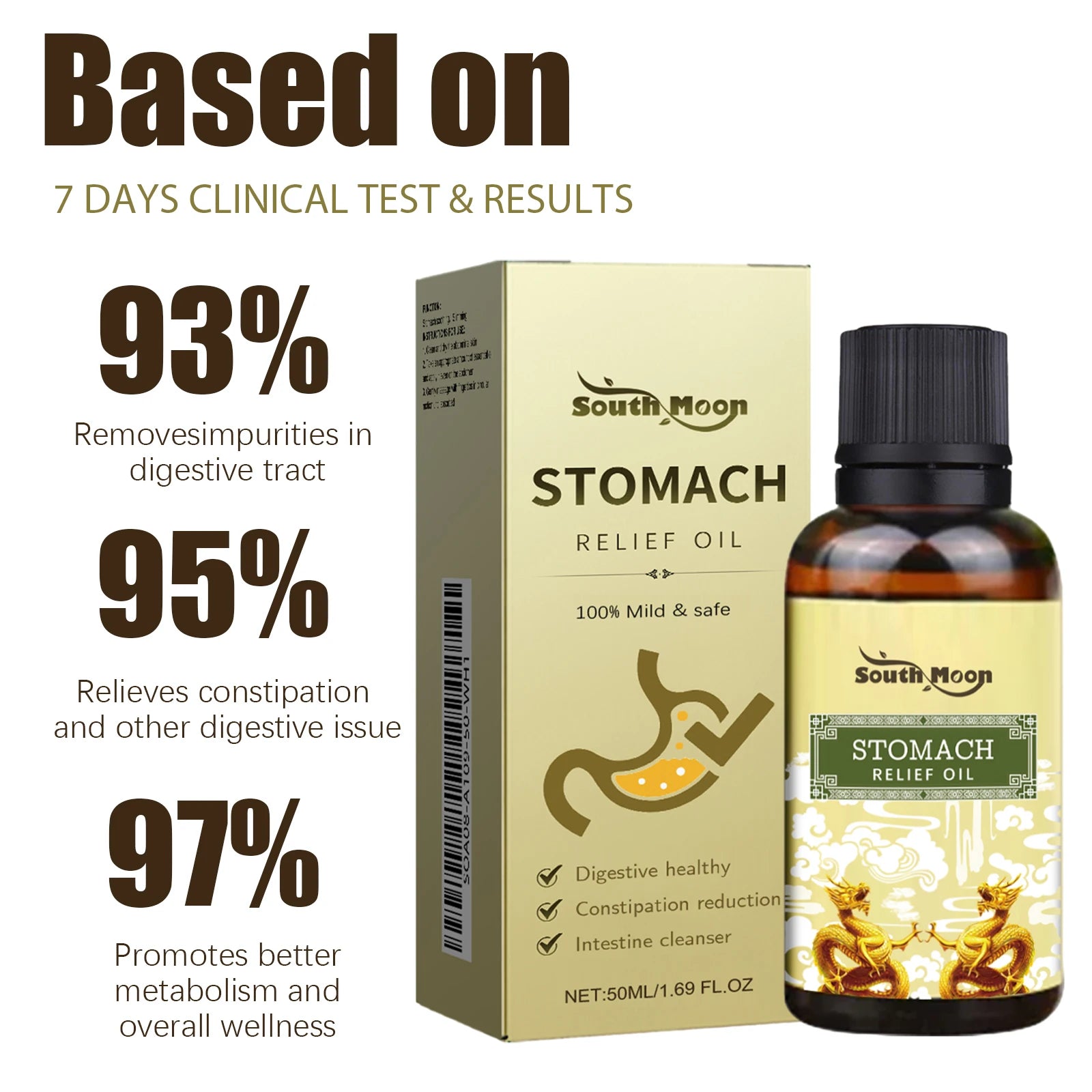Natural Herbal Abdominal Massage Oil for Digestive Comfort & Constipation Relief - 9