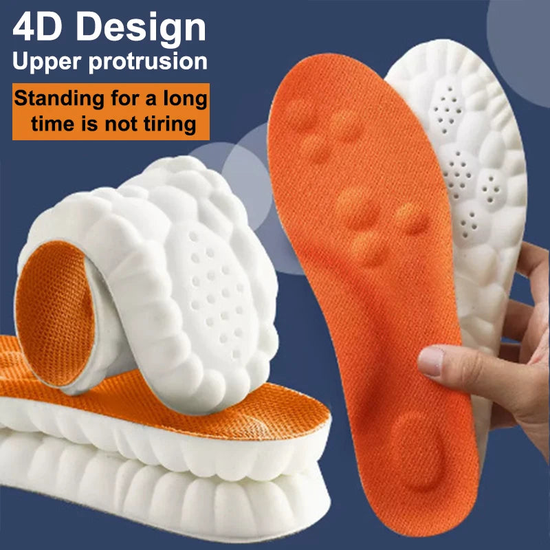 Latex Sport Insoles: Breathable Arch Support & Shock Absorption Shoe Pads