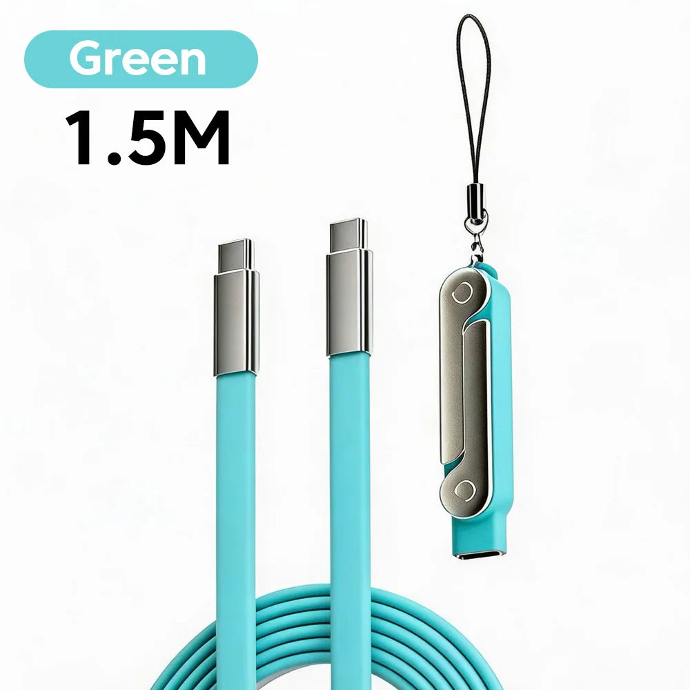 240W 2-in-1 USB-C Fast Charging Cable with Built-in Phone Stand - 19