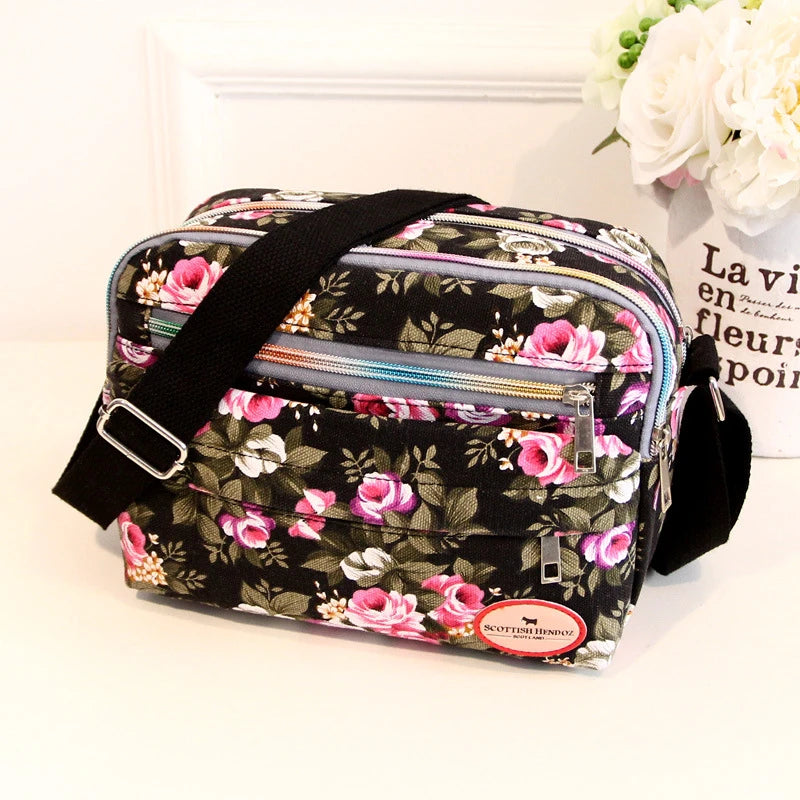 Luxury Vintage Floral Canvas Tote
