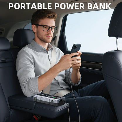 7000A Portable Car Jump Starter with 150PSI Air Compressor & Power Bank