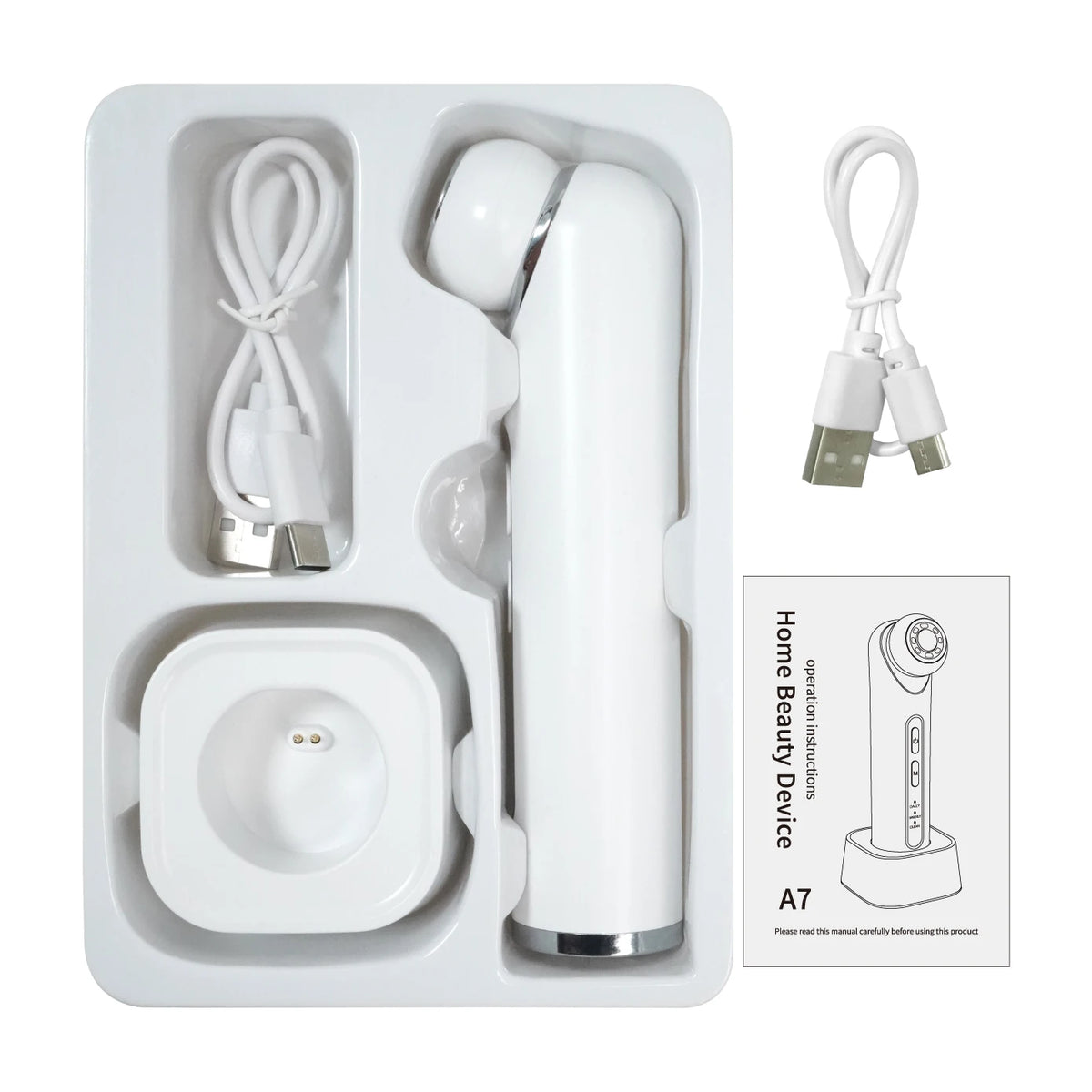 3-in-1 LED Photon Eye & Facial Massager Wand for Anti-Aging and Skin Lifting