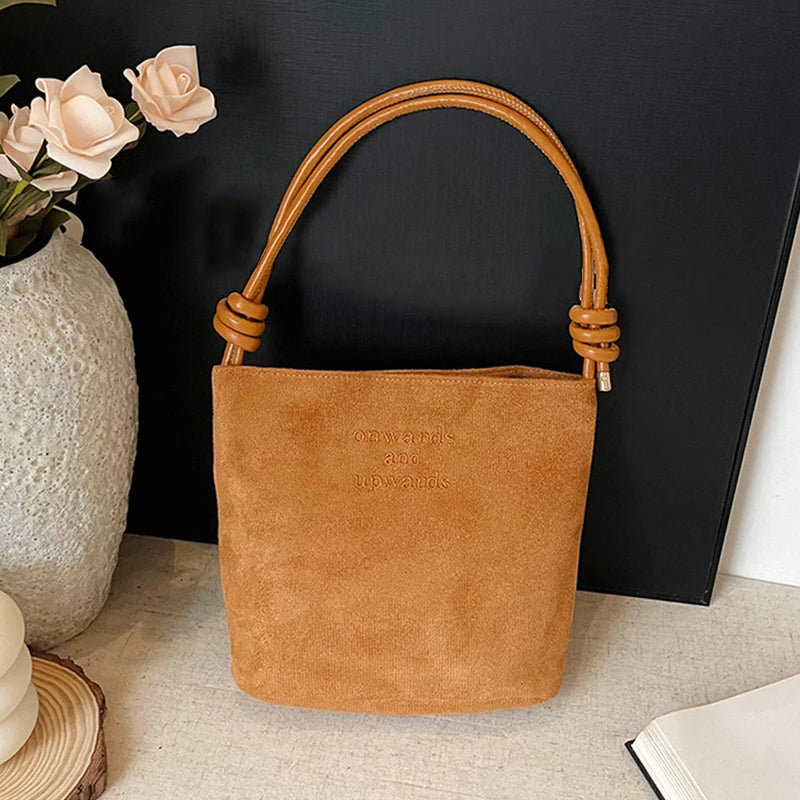 Luxury Retro Suede Tote