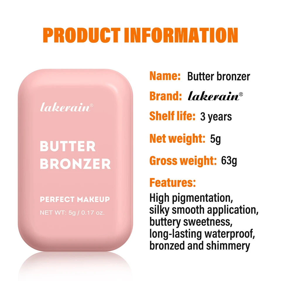 Waterproof Matte Butter Bronzer & Face Contour Powder
