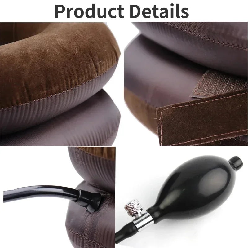 Inflatable Cervical Neck Traction Device for Instant Pain Relief