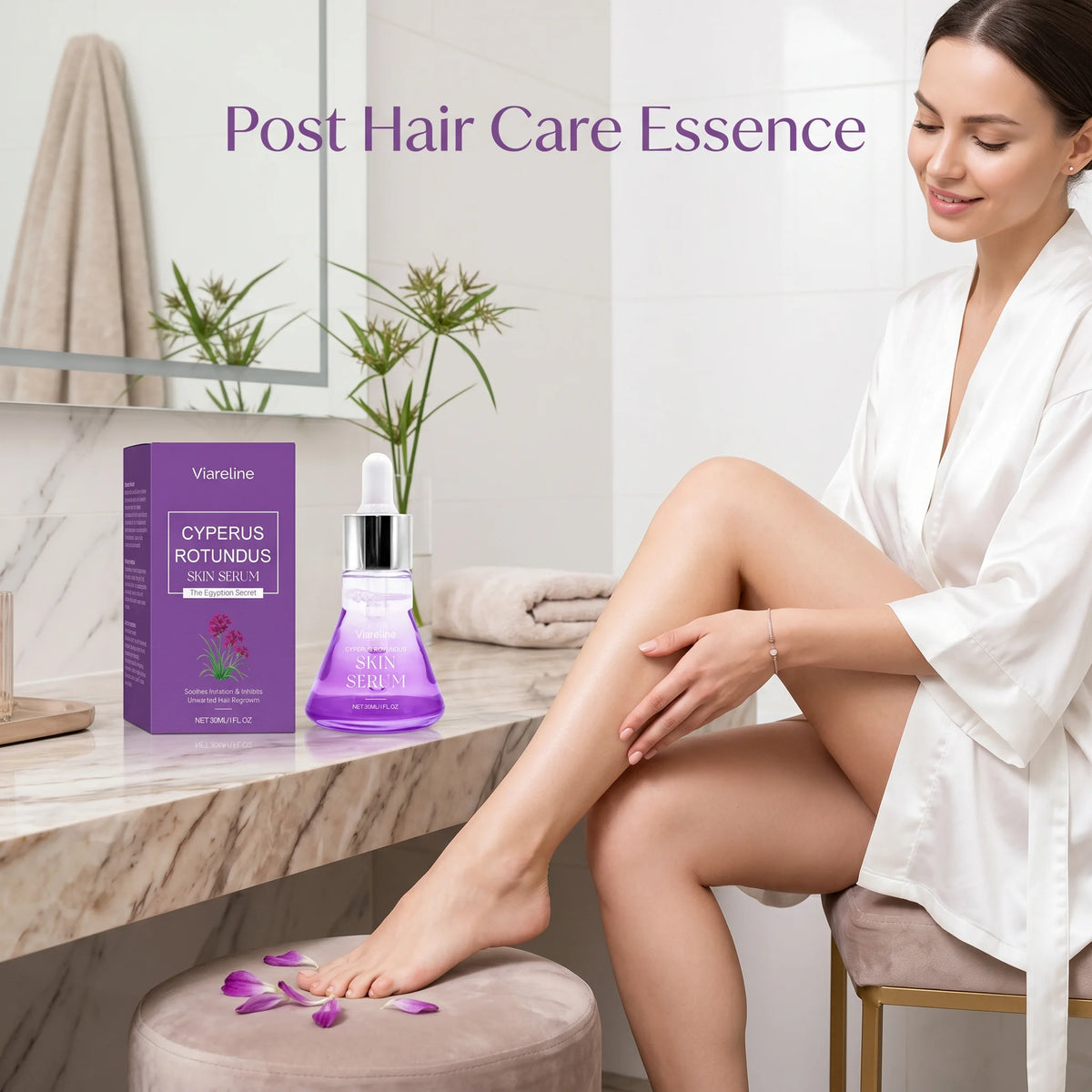 Cyperus Rotundus Skin Serum: Hair Regrowth Inhibitor & Post-Wax Soothing Essence