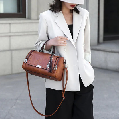 Luxury Tassel Boston Tote
