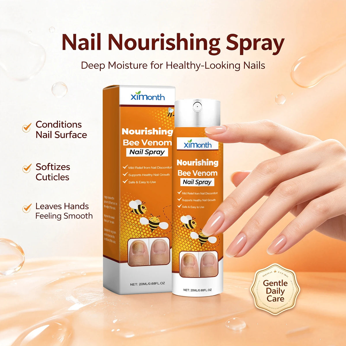 Bee Venom Nail Repair Spray - Nourishing Care for Weak & Brittle Nails